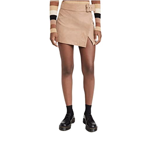 Free People Women's Ari Wrap Skirt, Camel, Tan, 10