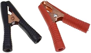 2pcs Car Alligator Clips Battery Clamps Crocodile Clip 100A Red+Black 90mm