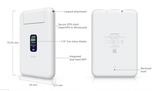 Image of Ubiquiti UniFi UTR Travel Router (Power Adapter NOT Included), Ultra-Slim