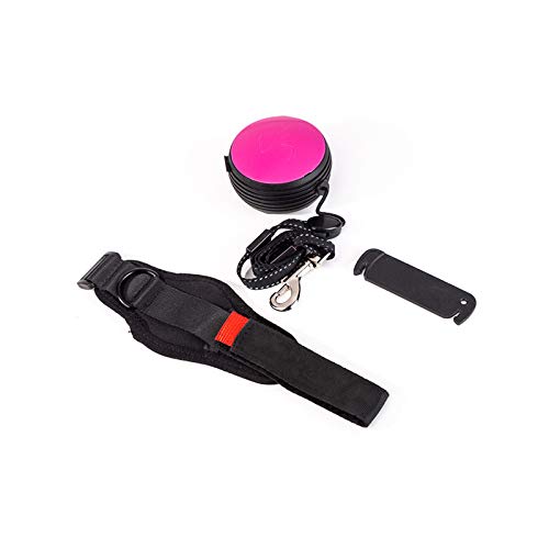 HITECHLIFE 9,84 pies Ajustables, Carpas de Perro estirado, Correas de Mascota, Correas de Tractor, Correas de Correa, Correas de Correa, Perritos de tamaño Mediano (Rosa roja)