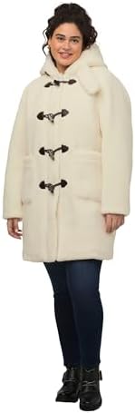 Ulla Popken, Damen, große Größen, Teddy-Dufflecoat mit Spatenkragen