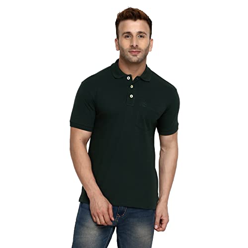 Image of CHKOKKO Men's Polo Cotton Regular Fit Half Sleeves T-Shirt with Pocket