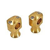 Brass 2' Shorty Risers/Riser Clamps for 1' Handlebars 1/2'-13 Thread - Motorcycle Harley Chopper Bobber