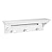 InPlace Shelving 0199144 Wall Shelf with Pegs, White, 17-Inch Wide by 4-Inch Deep by 4.5-Inch High