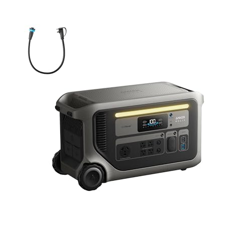 Image of Anker SOLIX F3000 Portable Power Station and TT-30 Charging Cable，3,072Wh, 6,000W Recharging, Solar Generators for Home Use, For Power Outages, Camping, RVs, Emergencies