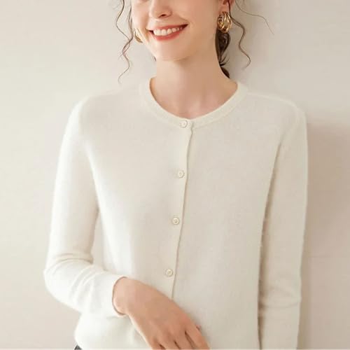 Women Long Sleeve Cashmere Knitted Open Cardigan Loose Comfortable Warm Crew Neck Tops for Winter3