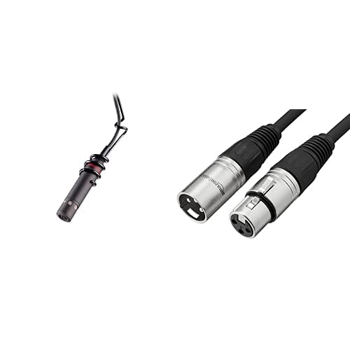 Audio-TechnicaPRO 45 ProPoint Cardioid Condenser Hanging Microphone (Black) Bundle with Amazon Basics 50ft XLR Microphone Cable
