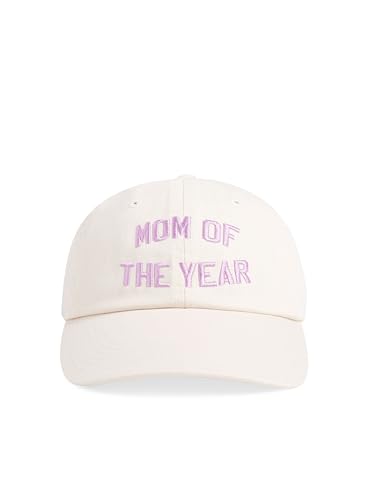 Favorite Daughter Womens Mom of the Year Baseball Hat Khaki Lavender One Size