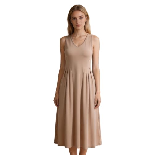 Robe florale sans manches et fluide en ligne A pour femme