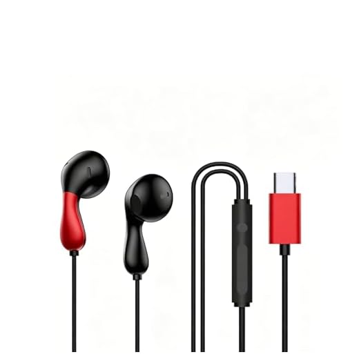 1/2 Pack Durable Wired Gaming Earphones 3.5mm Jack & Type-C Dual Plug in-Ear Headset Compatible with Samsung