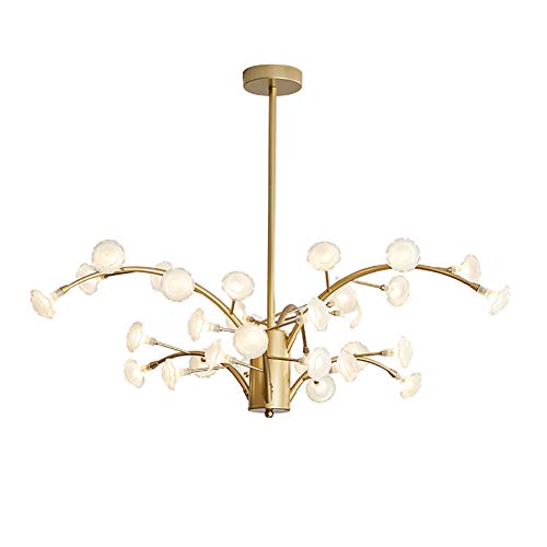Lustre 33 lumières LiChA au design moderne du milieu du siècle pour salon