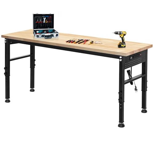 Antifir 70'' Adjustable Workbench, Heavy Duty Workstation