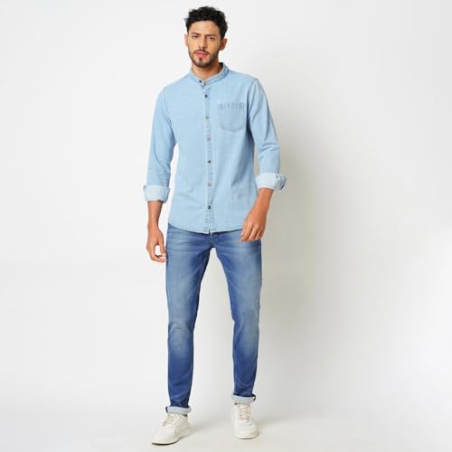 Image of Bombay High Men's Solid Relaxed Fit Shirt