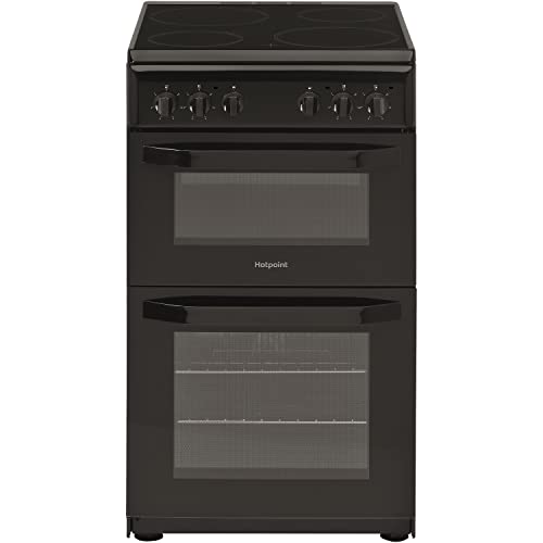 Hotpoint 50cm Double Cavity Electric Cooker - Black