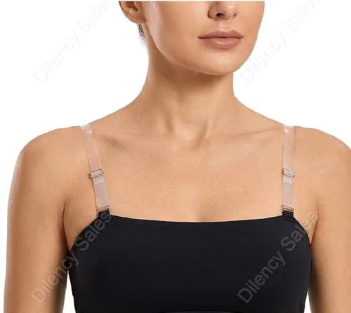 Image of Dilency Sales Adjustable Transparent Silicone Bra Straps For Womens /Girls (Free Size)