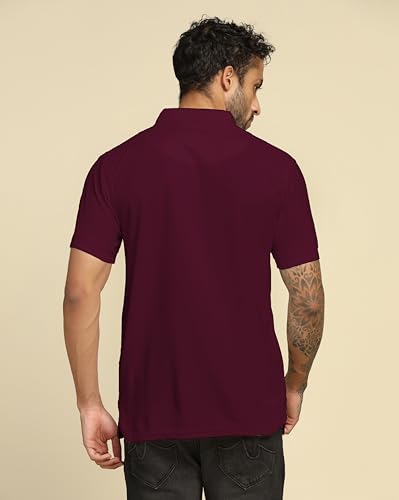 Image of VastraVibes Men's Polo Regular Fit T-Shirt