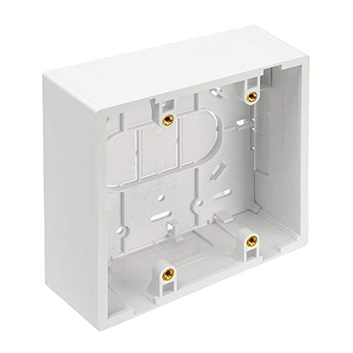 Leviton Surface Mount Backbox, Dual Gang, 1.89', 42777-2WA, White
