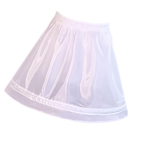 Uitndvyte Jupon réglable pour enfants, jupe créole en crinoline 3 couches en tulle pour filles, robe de princesse, cospaly et fête, jupon de mariage pour enfants, blanc, taille unique