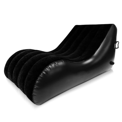 インフレータブルラブソファ（ピンク） | ハンドル付き多機能ソファ | より親密になれるサポート | カップル向けセックス家具 | PVCとコットンフロック素材使用