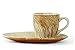Filiżanki Kubek Do Kawy I Spodek,Zmieniający Piec Ceramiczny Kubek Do Kawy-Mikrofalówka-Na Zimne/Gorące Napoje-280ML Świetny Prezent (Color : D, Size : Set)