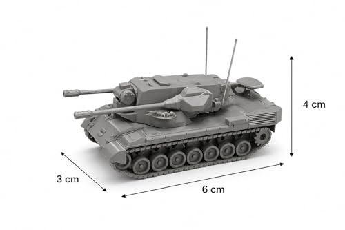 Image of Flakpanzer Gepard Military Tank Model Kit, Plastic Assembly Parts, Scale Model, 3+ Years