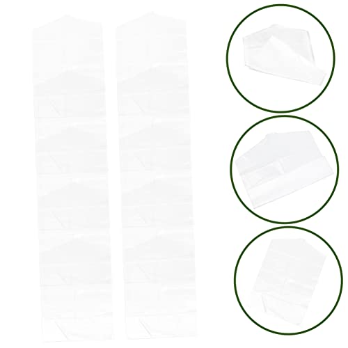 10pcs Dry Clean Suit Garment Bags Gusseted Dustproof Jacket Covers Hanging Pouches for Clothes Storage3