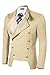 Coofandy Men's Casual Double-breasted Jacket Slim Fit Blazer