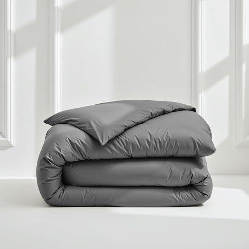 Image of Italic Luxe 100% Australian Cotton Bedding Bundle - Full Size 400 Thread Count - Soft, Durable & Silky - Includes Fitted Sheet, Flat Sheet & Pillowcases (Charcoal)
