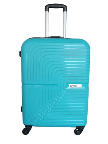 Image of Polypropylene Hard Shell 4 Spinner Wheels Safari Trolley Bag Medium Size, Teal Green,, 70 cm