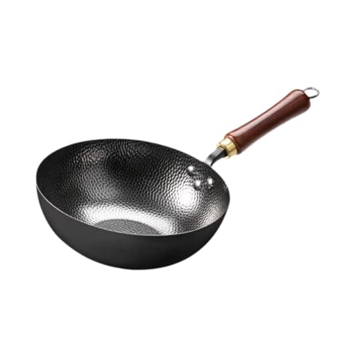 Wok de hierro 10'' con mango de madera y gancho miniatura 7