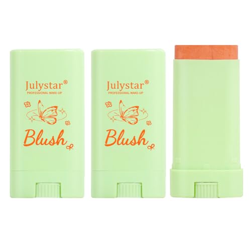 2Pcs Natural Blush Stick 3 in 1 Blushers Face Blush Matte Easy Blend Multi Use Cheek Tint Contouring Blush Makeup, Versatile, Adds Shimmer, Easy To Use On The Go, Blends Effortlessly, Type 3