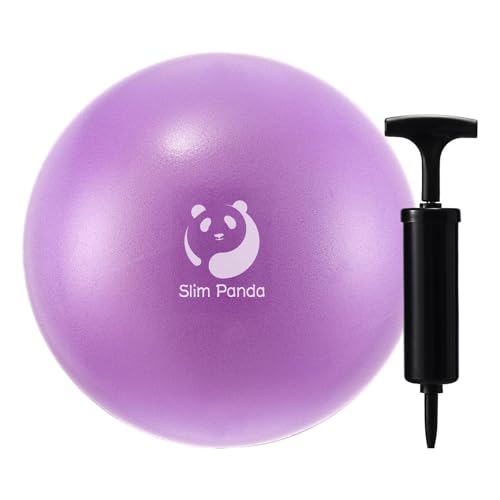 Slim Panda Pelota de Pilates, pequeña pelota de ejercicio de 22,9 cm con bomba