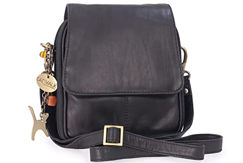 Sac Bandoulière Femme Cuir Multipoches Sac à Main Pratique Bandoulière Réglable