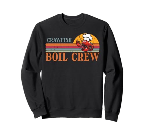 Crawfish Boil Crew Retro Crayfish Squad Cajun Hommes Femmes Enfants Sweatshirt