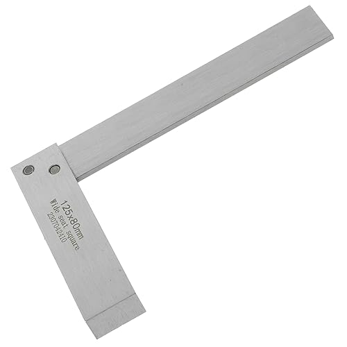 Lurrose Right Angle Metal Ruler 90° Square for Woodworking Precision Measuring Tool Suitable for Machinist and Home Use