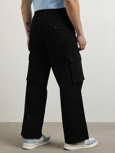 Image of Nobero Oversized Cargo Pants for Men | Oversized Fit | Multiple Cargo Pockets | Elasticated Waist | Casual & Utility Wear