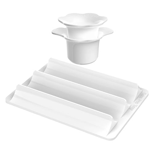 Wsdsgz Moldeador de poliestireno resistente para tartas y herramienta desarrollada para mayor durabilidad y limpieza rápida, sin fregar, molde redondo de doble agujero