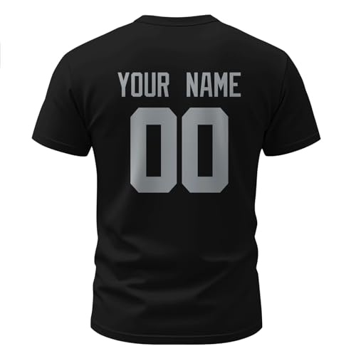 Image of ANTKING T-Shirt Custom Name Number Crewneck Short Sleeve for Men Youth Gifts