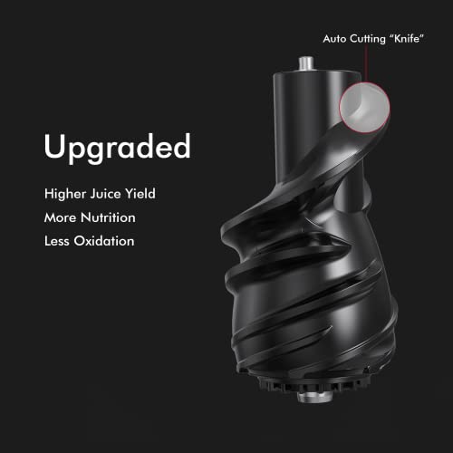 Masticating Juicer Machine, Sifene Whole Juicer, Vertical Cold Press Juicer, Juice Maker Extractor With 3.2" Big Mouth For Whole Fruits And Vegetables, Easy To Clean, Red Version #TOP5