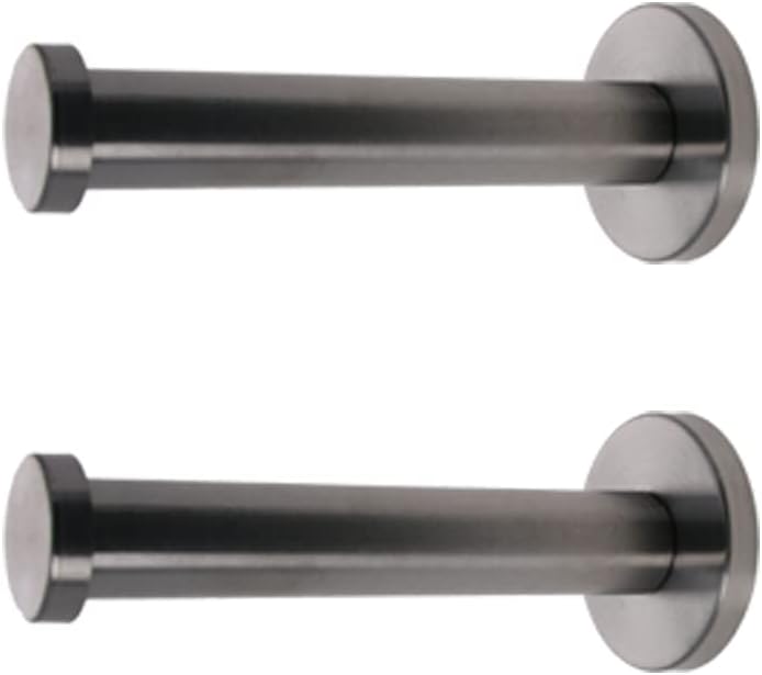 Yinpecly 4.13" Height Stainless Steel Wall Mounted Hook Single Towel Hanger Robe Hooks with Screws, for Bedroom Bathroom Kitchen Silver Tone 2pcs
