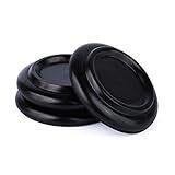Grand Piano Caster Cups Piano Wheels Feet Floor Protectors Casters Cups Wood Sliders Set of 3, Black