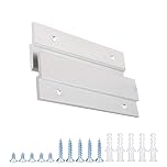 French Cleat Picture Hanger 4 Inches - 2 Pairs - Aluminum Z Hanger Supports 50lbs - Interlocking Wall Mounting Bracket Hardware Kit for Hanging Mirrors, Picture, Shelf, whiteboard, Art, Frames