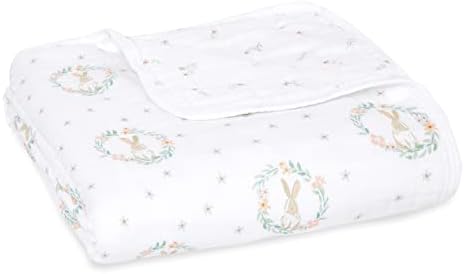 aden + anais essentials Dream Baby Blanket - Pack of 1 | Large Breathable 100% Cotton Muslin Bedding | Cot Blankets For Newborns & Infant Boys & Girls | Baby Shower or Xmas Gifts | Tropicella Print