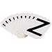 Brady 5050 Series Number and Letter Labels, Pack of 10 Labels, Black, Z