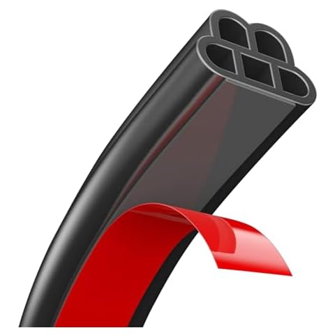 BOAOSI 32.8Ft Car Door Seal Strip Universal Car Door Weather Stripping Double Layer Rubber Seal Strip Self Adhesive Auto Door Soundproofing Weatherstrip for Car Door Hood Tailgate Cover