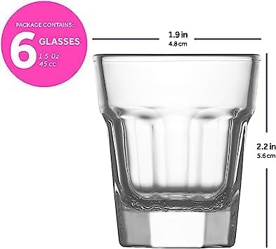Juegos de 12 copas de licor Hakan, elegantes y duraderas, capacidad 1.5 oz miniatura 3