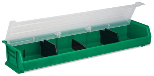 Image of Akro-Mils 40321 Plastic Length Dividers for AkroBins Stackable Storage Bins Model 30320, Custom Storage Inserts for Tools, Crafts & Supplies, 7-Pack, Black