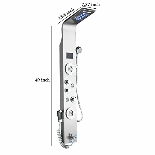 Columna de Ducha en Acero Inoxidable con Sistema de Masaje LED y Jets miniatura 5