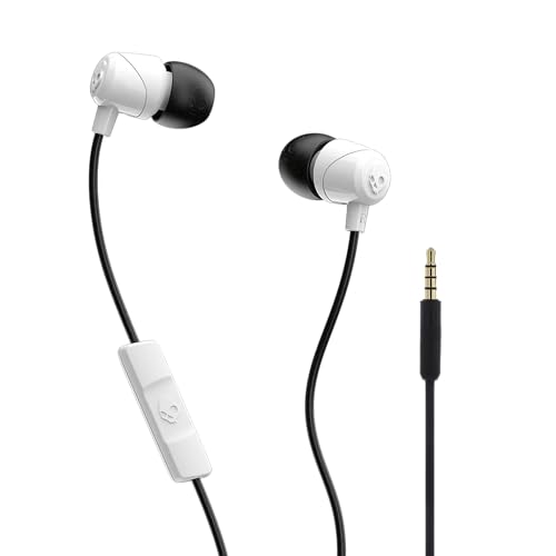 Image of Skullcandy Jib in-Ear Wired Earbuds with Mic, Supreme Sound, Noise-Isolating Fit, Tangle-Free Cable, 3.5mm Jack for Phones, Laptops & Tablets (Black)