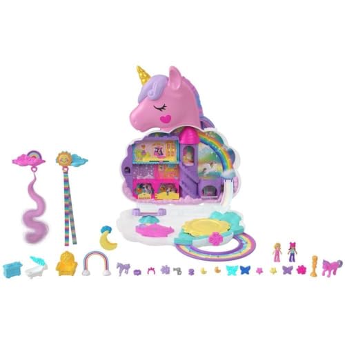 Polly Pocket Salon De Coiffure Licorne Arc En Ciel Coffret Mini Figurines Et + - vue 2